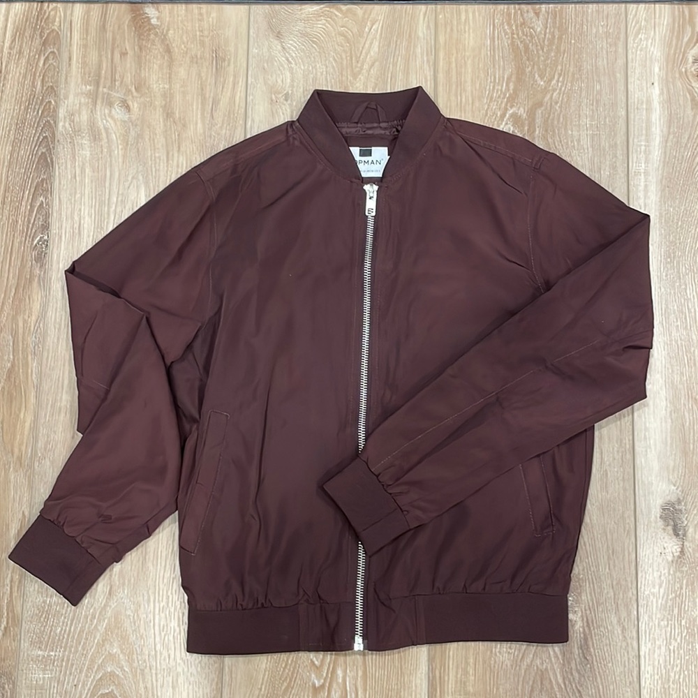 Topman Maroon Bomber Jacket, Men’s S